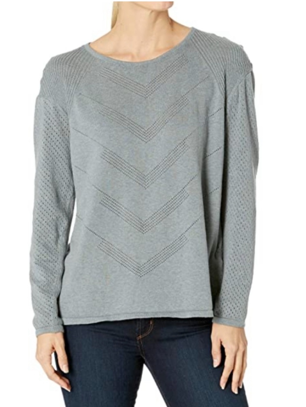 Prana Mainspring Sweater Gray Cotton Size Medium